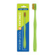 Concave No. 2015 Orthodontic toothbrush with curved bristles, soft,Green